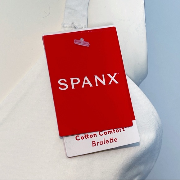 NWT Spanx Cotton Comfort Bralette Large White - Picture 3 of 6